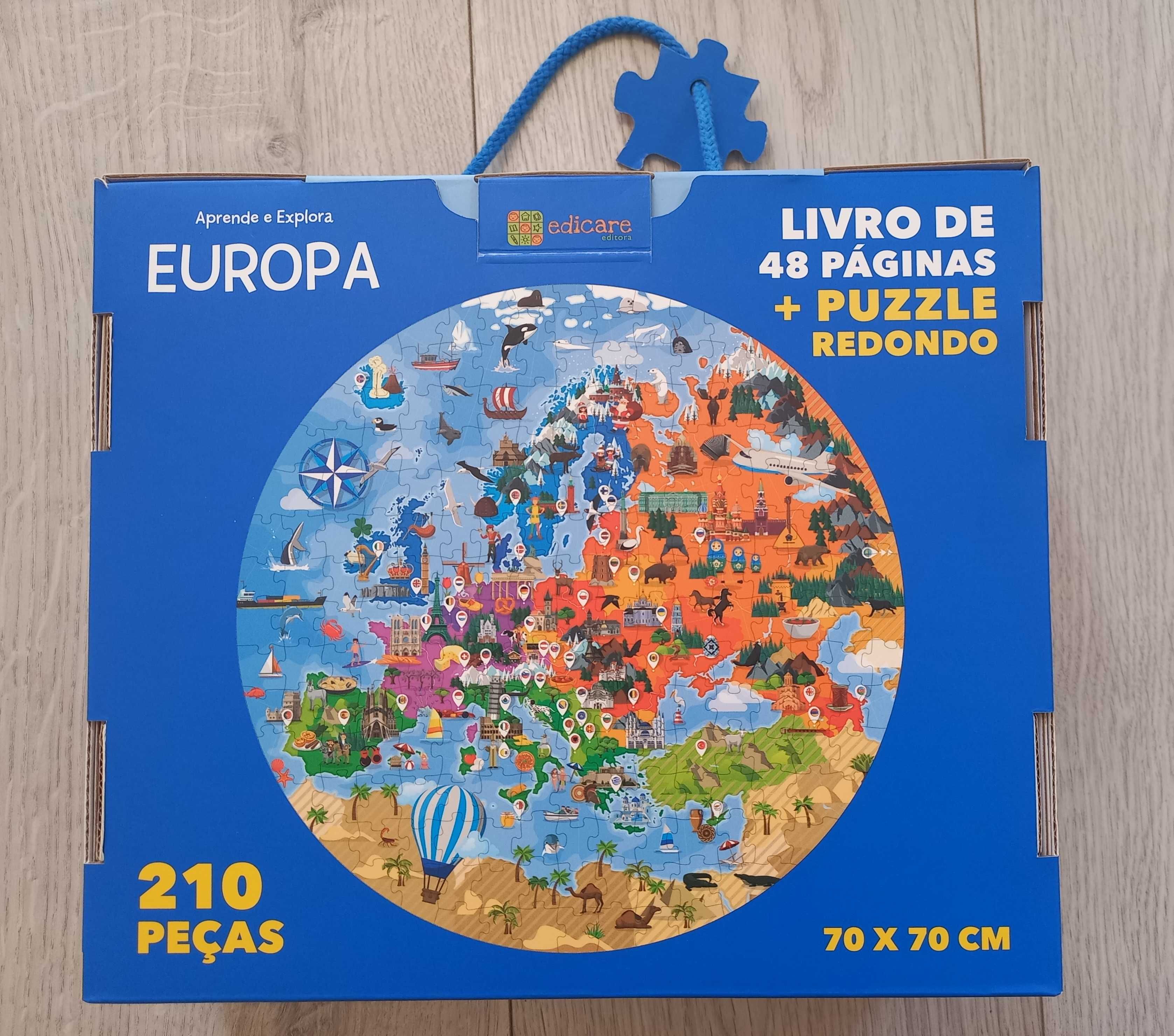 Puzzle de 210 peças Europa - Como novo