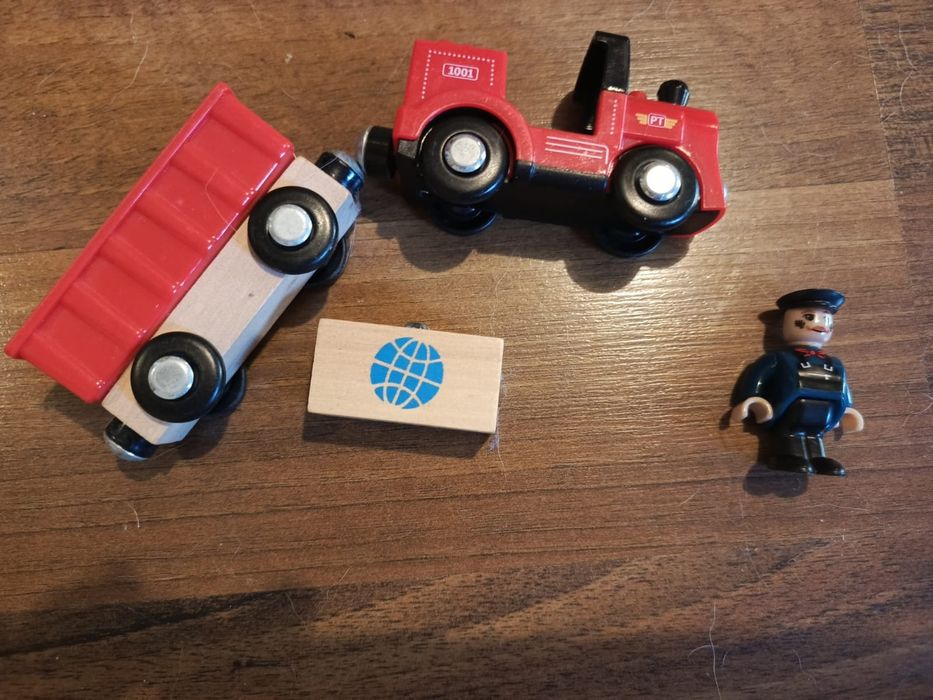 Kolejka drewniane tory zestaw RAILWAY Lidl plus dwa zestawy LILLABO