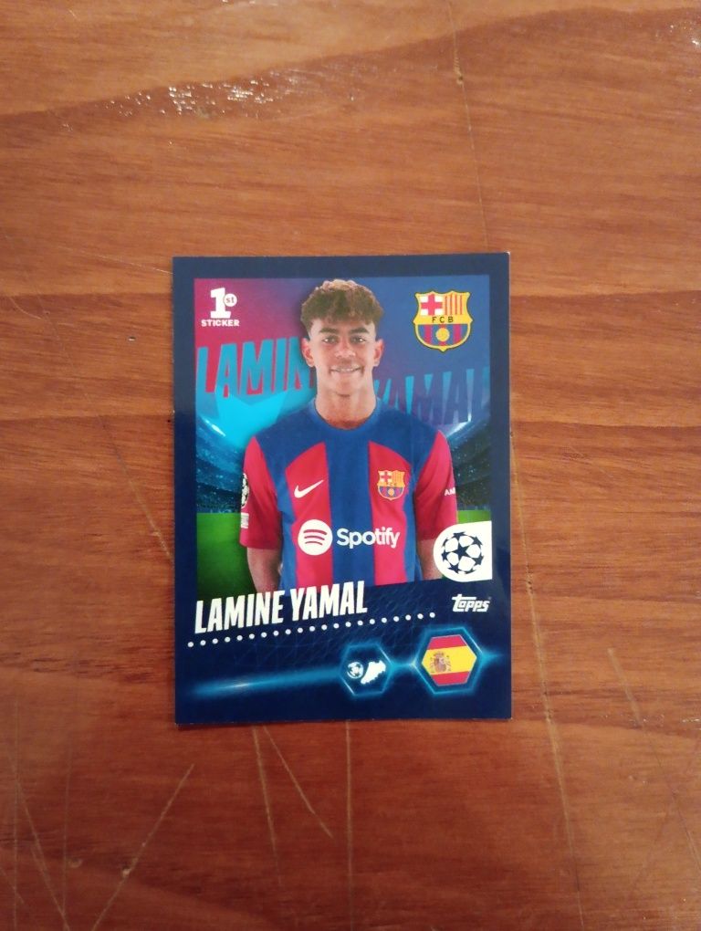 Lamine yamal, sticker 138, Champions league 23/24, topps