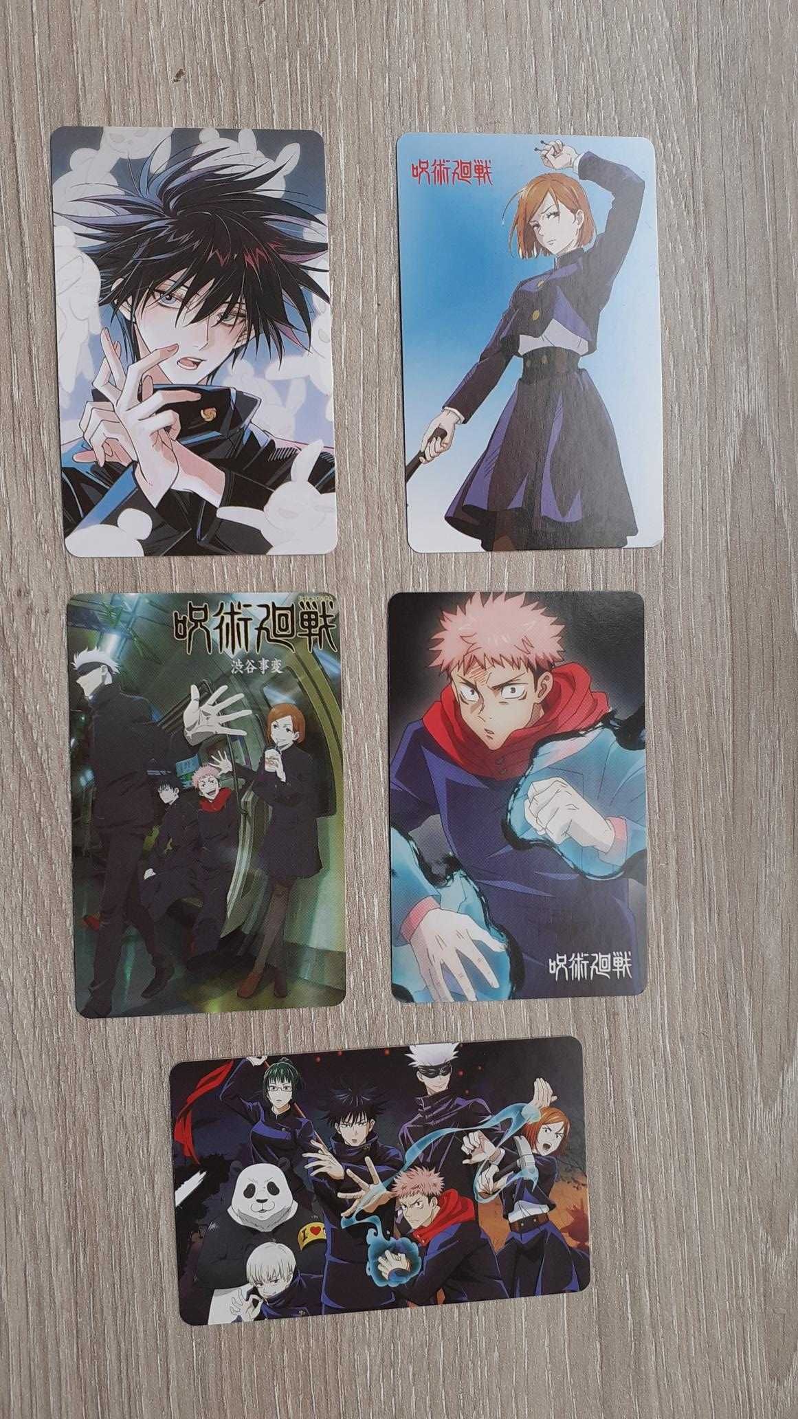 Cartas do anime Jujutsu kaisen novo Gojo, Sukuna, Nanami