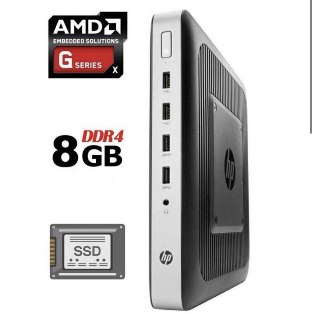 HP T630 Неттоп сервер пк GX420 DDR4 SSD M.2 / Wifi