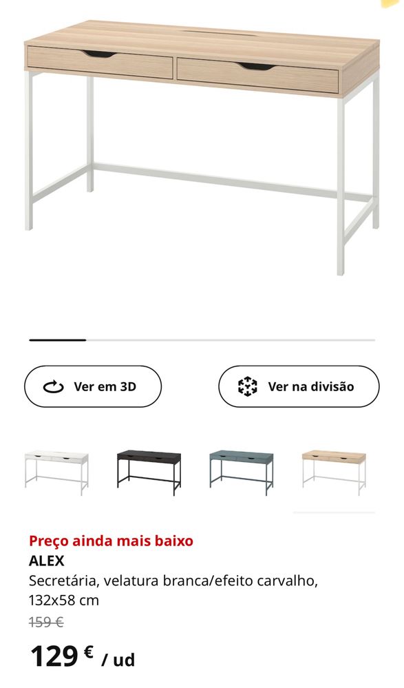 Secretaria Alex da Ikea