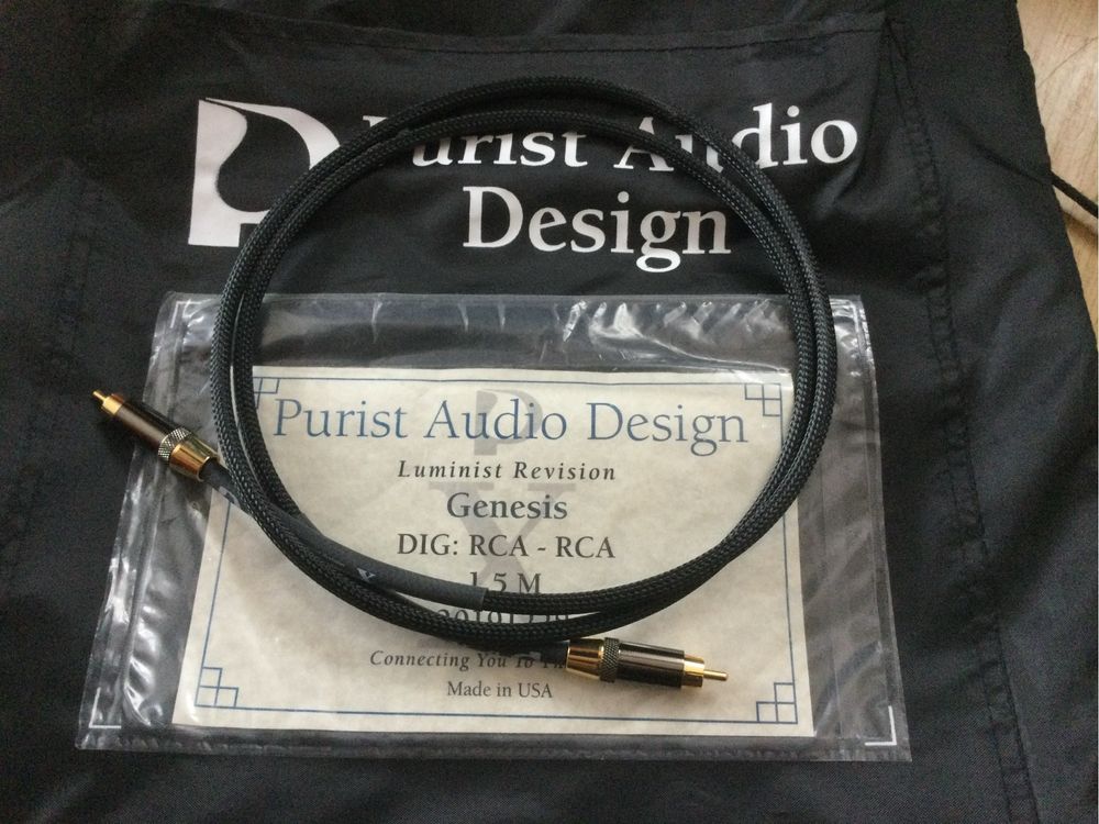 Purist Audio Design Genesis Digital 1.5m RCA. Kabel coaxial.