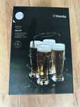 BEER SET RAYA z metalowym stojakiem, 4 szt. 0,4 l