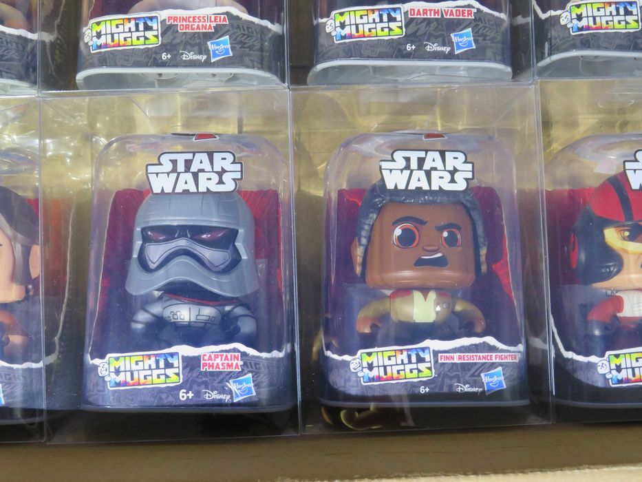 10 Figuras Mighty Muggs Star Wars Hasbro + 10 Caixas Acrílico