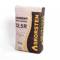 Skorsten Cement 32,5R worki 25 kg, paleta 1400 kg, transport HDS żwir