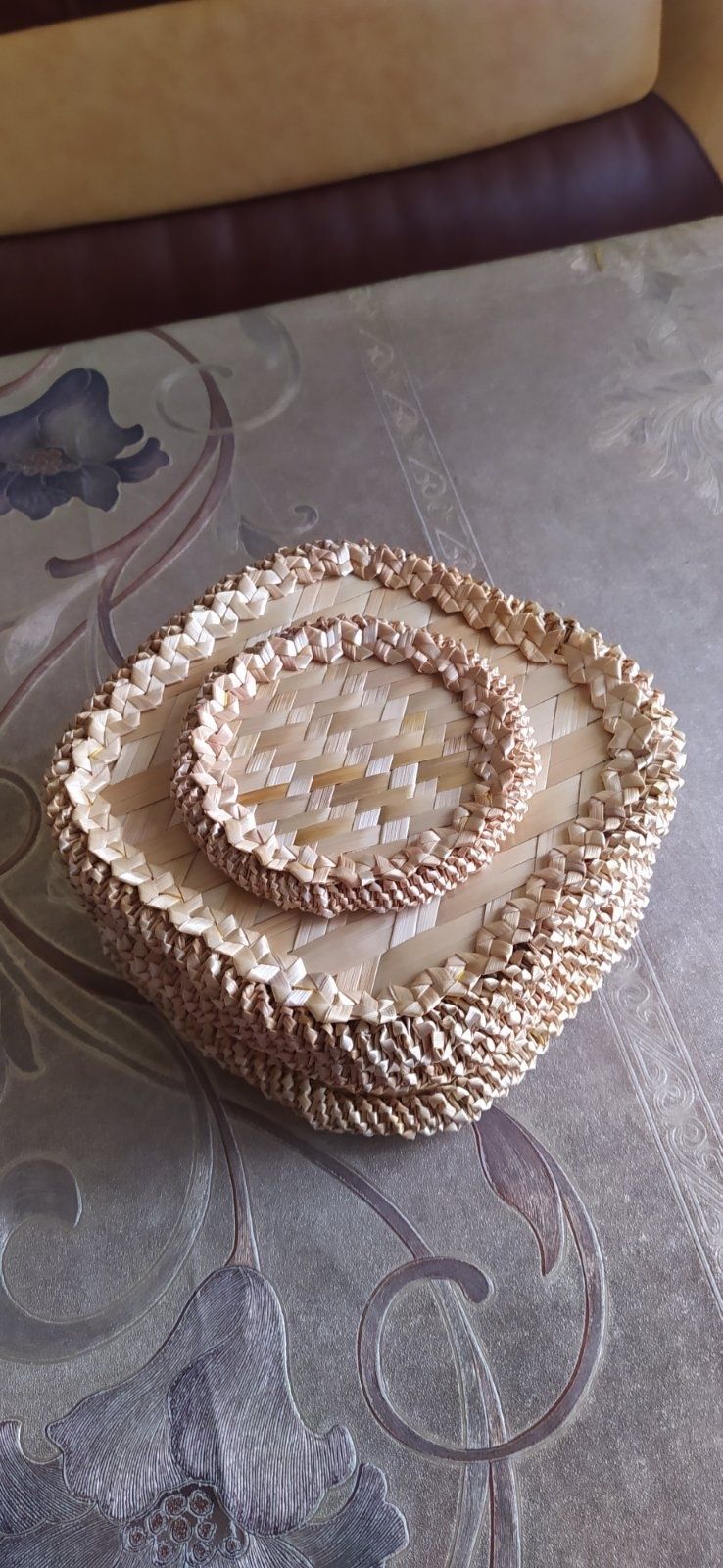 Шкатулка из ржаной соломы  ручной работы.