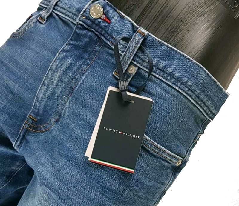 Męskie jeansy Tommy Hilfiger Bleecker - Slim Fit nowe oryg. - W33/L30