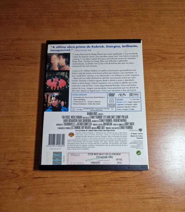 EYES WIDE SHUT De olhos bem fechados (Kubrick/Tom Cruise/Nicole Kidman