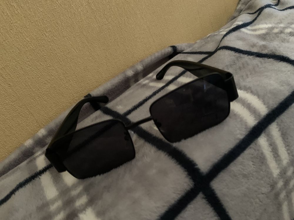 Чорні трендові сонцезахисні окуляри прямокутні очки