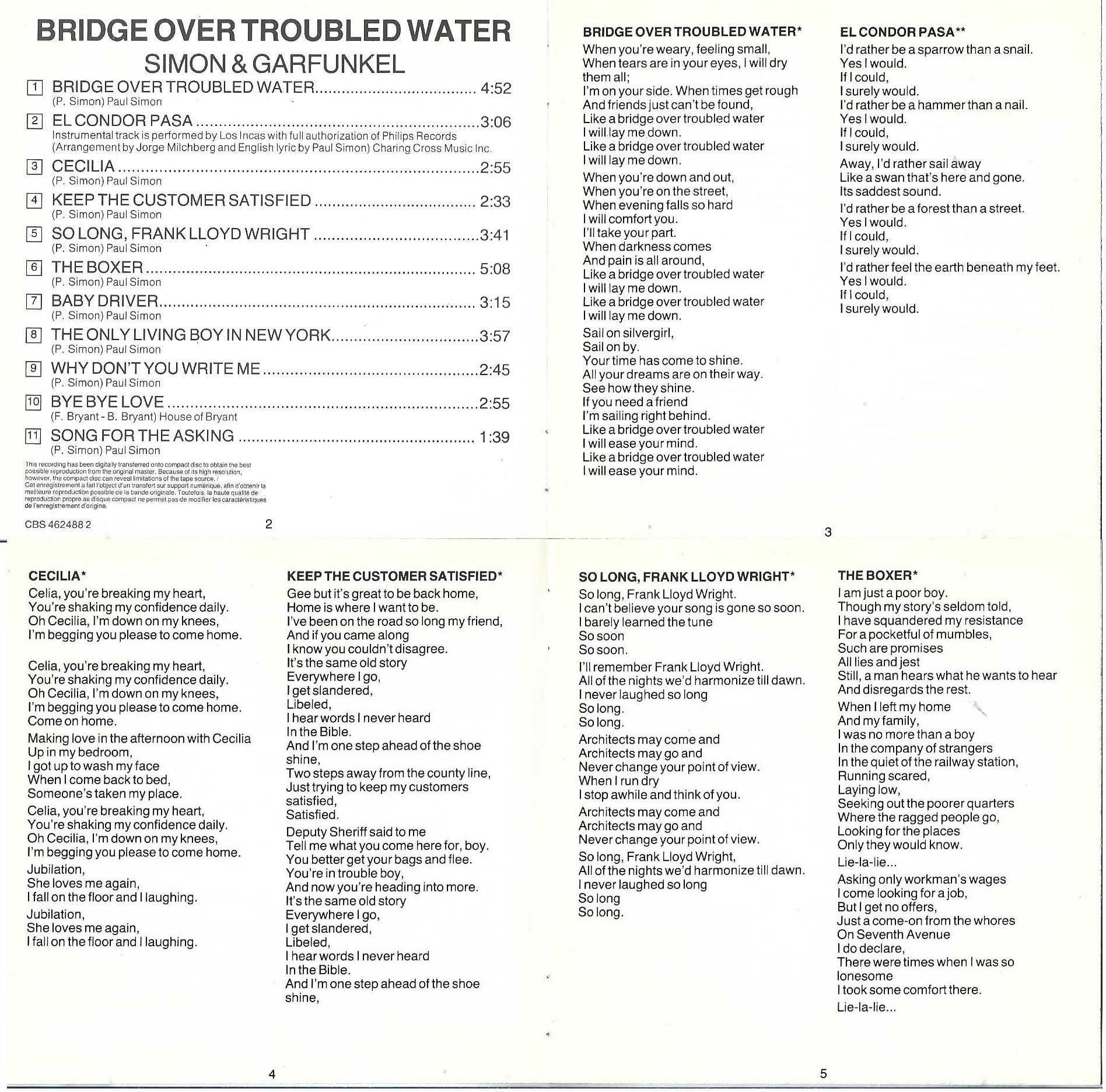 Simon & Garfunkel - - - - - Bridge Over Troubled Water - - - - - CD