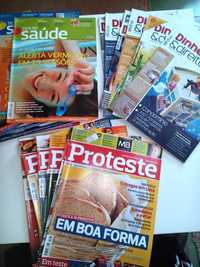 Conjunto de revistas PROTESTE, dinheiro e direitos, proteste saude