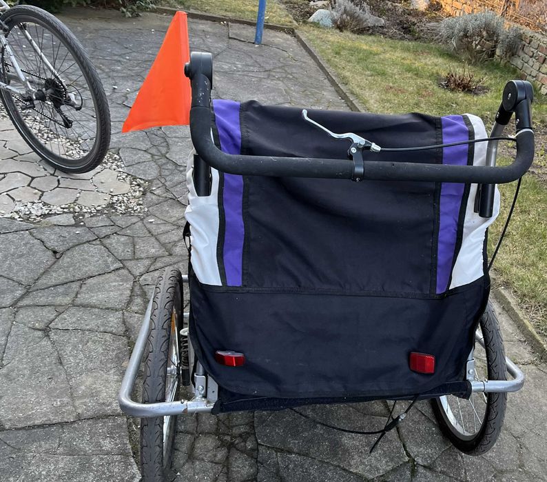 Przyczepka rowerowa dwu-osobowa