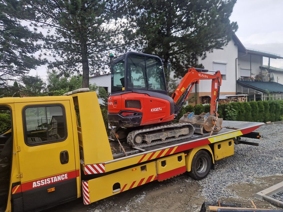 Pomoc Drogowa 24h Żywiec transport laweta do 10ton koparek wózków