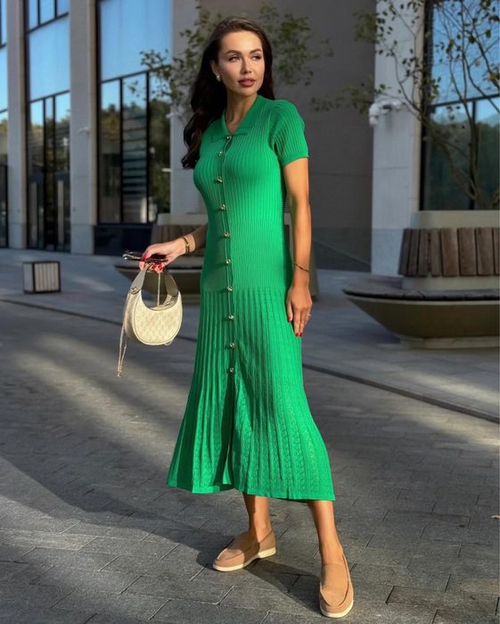 Платье зеленое Sandro