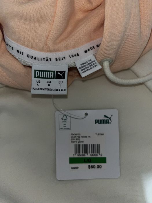 Жіноча худі puma clsx pop pullover white casual outerwear 534360-02