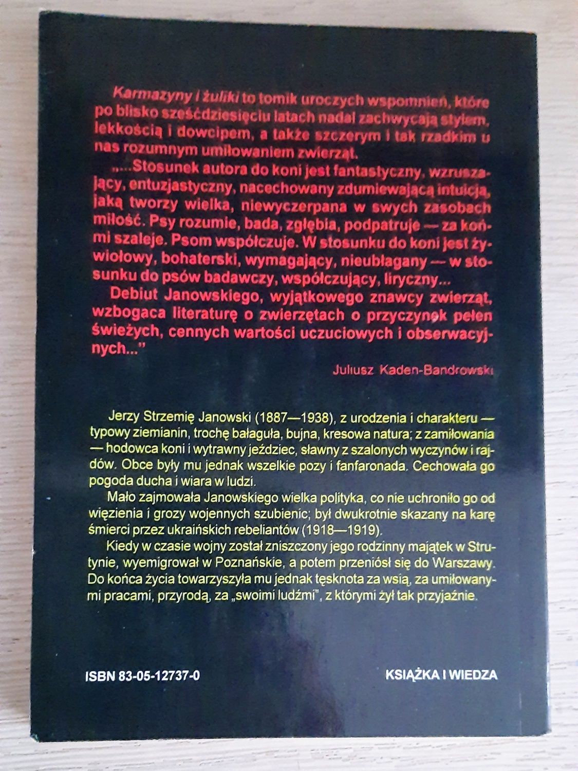 Książka KARMAZYNY I ŻULIKI autor Jerzy Strzemię Janowski