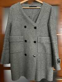 zara płaszcz wełna wełniany coat s m 36 38 basic premium hand made