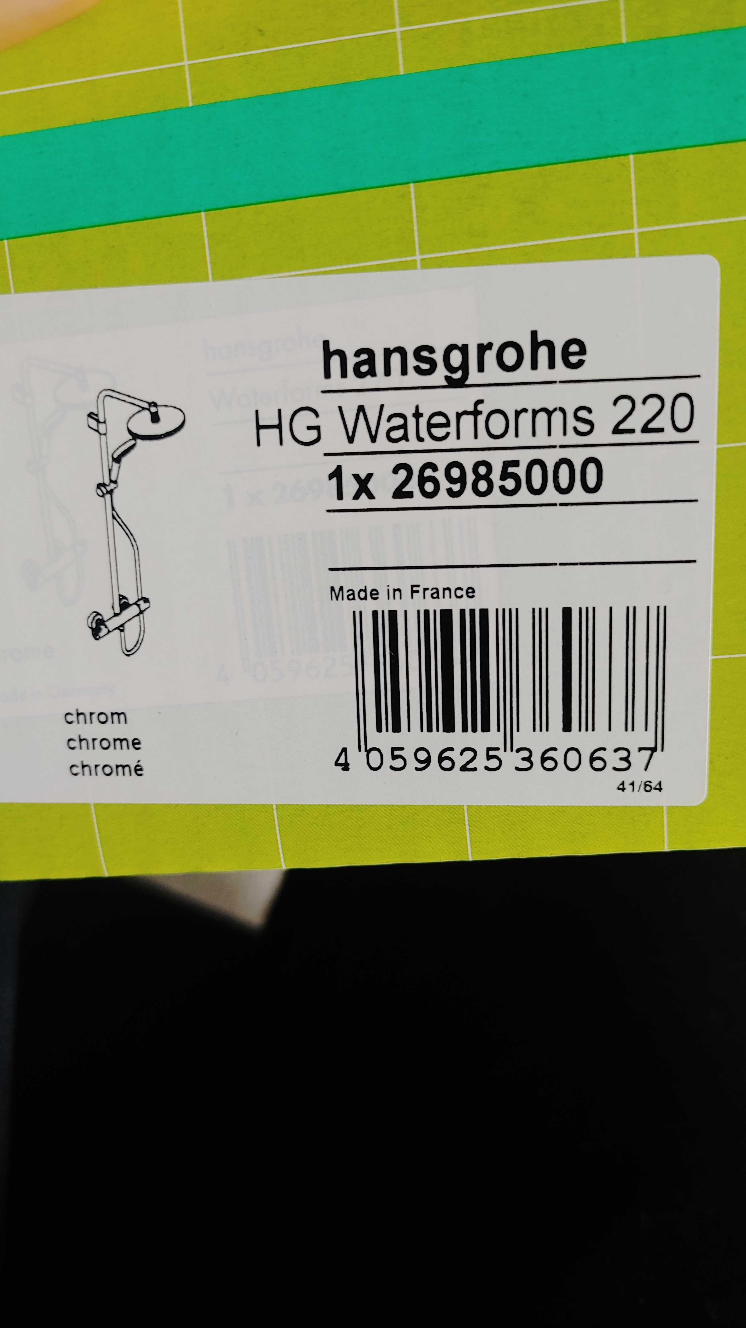Kolumna prysznicowa termostatyczna Hansgrohe Waterforms 220
