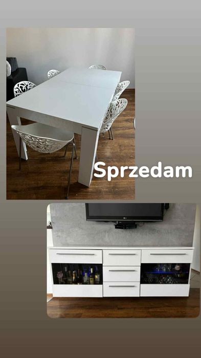 Sprzedam stół,krzesła i szafkę pod TV