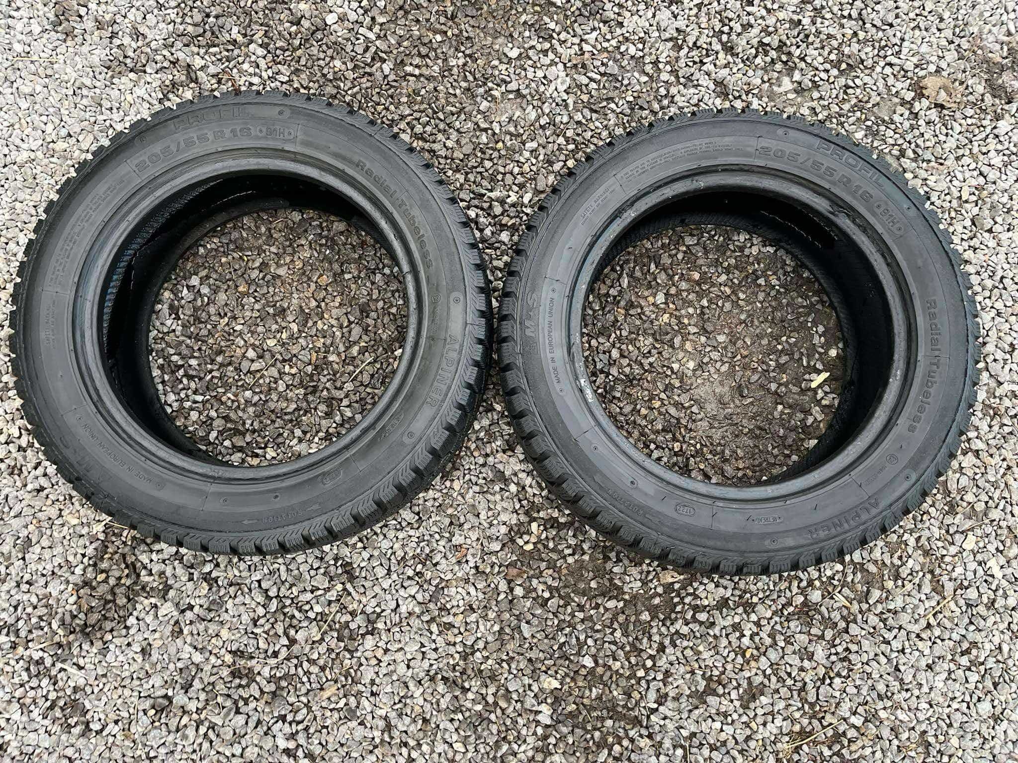 Opony 205/55R16 Profil Alpiner Zima 2sztuki 7,19mm bieżnika