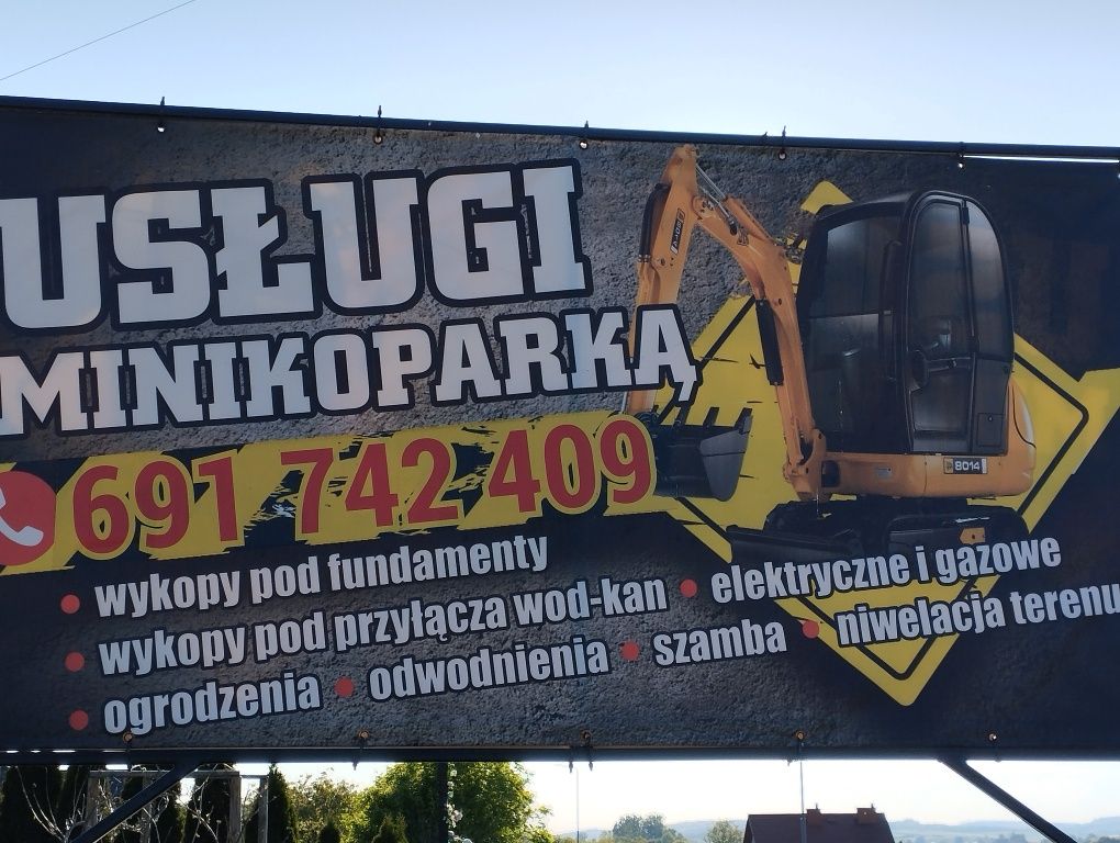 Usługi minikoparką