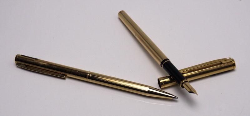 Canetas Sheaffer de tinta permanente e ballpoint 14k