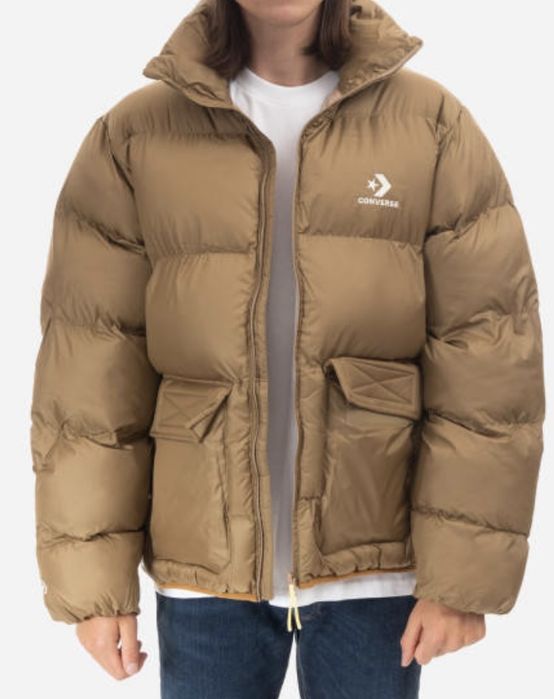 Nowa Converse kurtka puchowa męska kolor brązowy zimowa