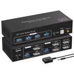 KVM-переключатель DisplayPort для двух мониторов и двух ПК