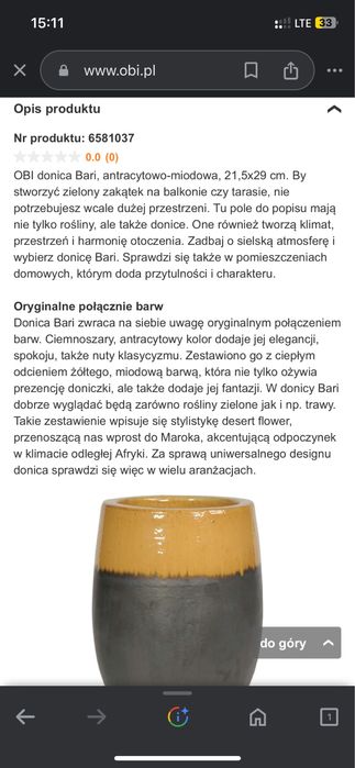 Doniczka oslonka obi postarzana duza