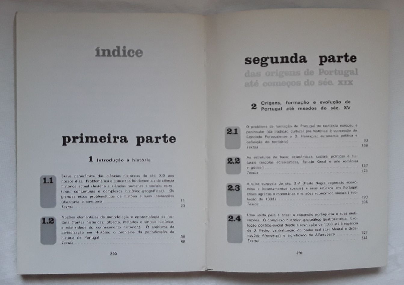 Livros escolares: História de Portugal, 1 e 2 Volumes, 1983