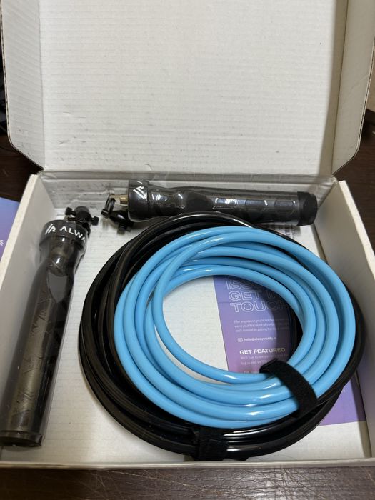 Skakanka z Obciążnikami Always Ready 300 cm, 2 Liny Regulowana, czarny