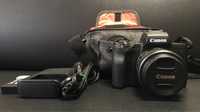 Canon EOS M50 Mark II + lente extra/acessórios/mochila de transporte