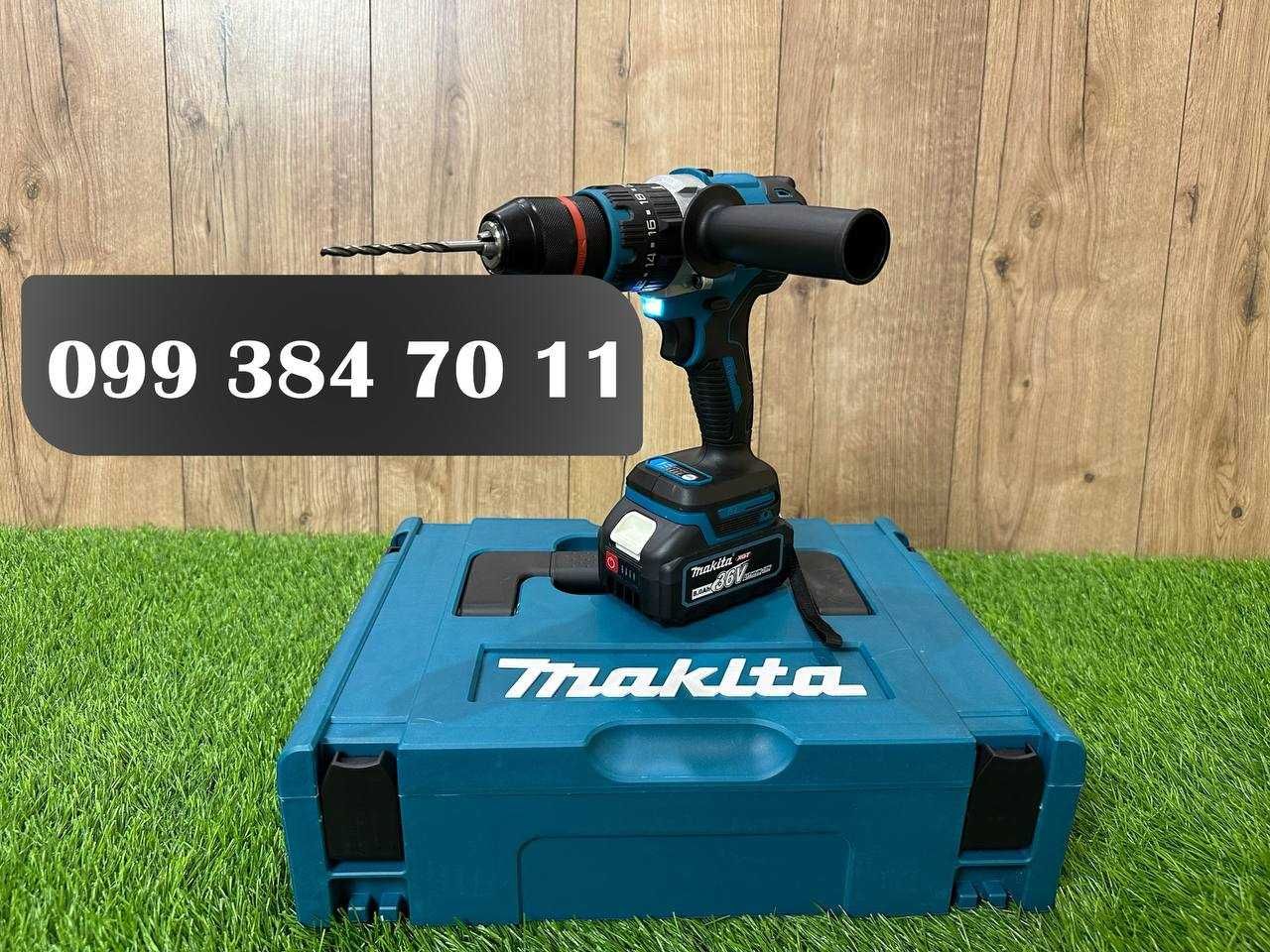 Акумуляторний Набір 2в1 Makita Болгарка DGA554 BL Шуруповерт DHP485 BL