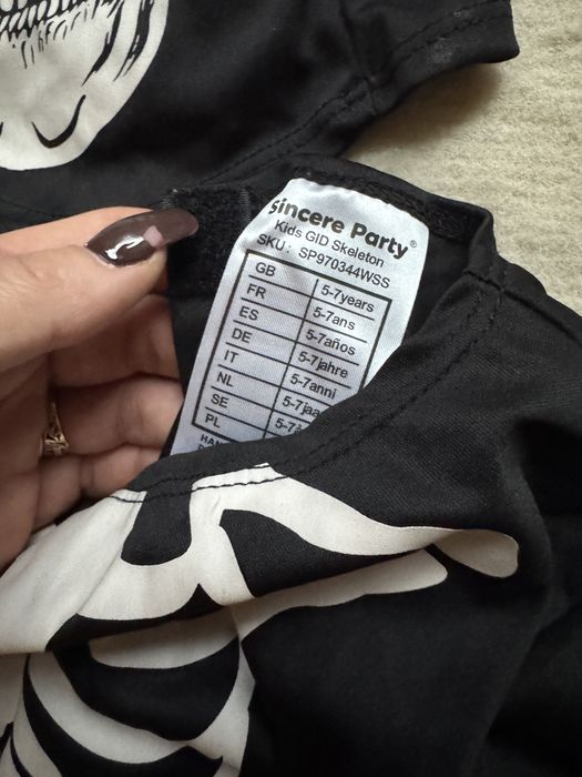 Kostium przebranie szkielet 116