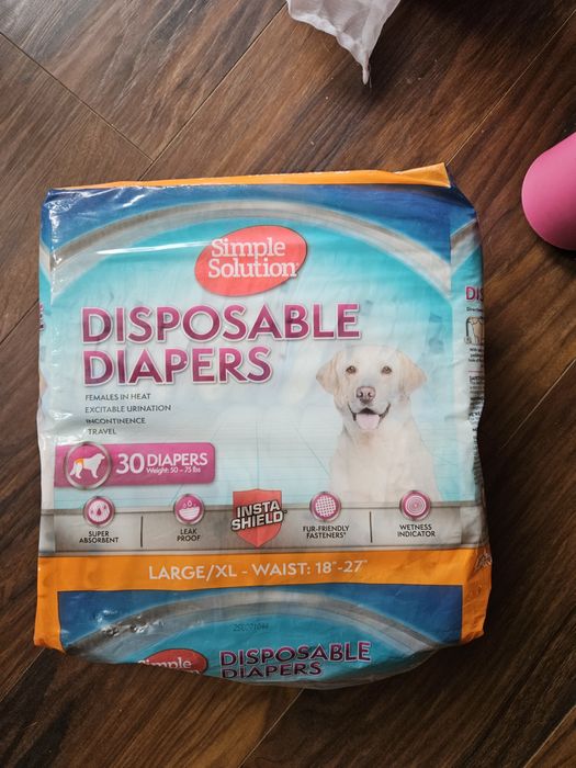 Pieluchy dla psa (suczki) rozmiar XL Simple solutions 25 sztuk