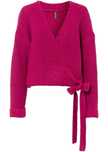 5_5R RAINBOW kopertowy sweter wiążany 44/46 3XL