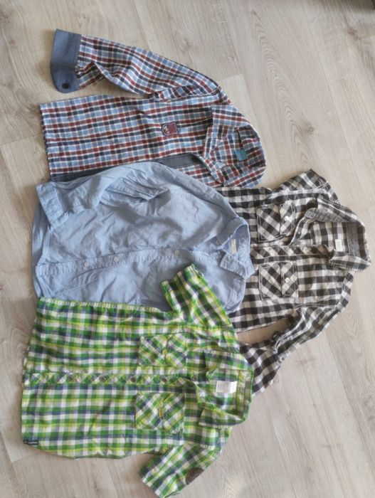 Zestaw 4 sztuk chłopięcych koszul 122 cm