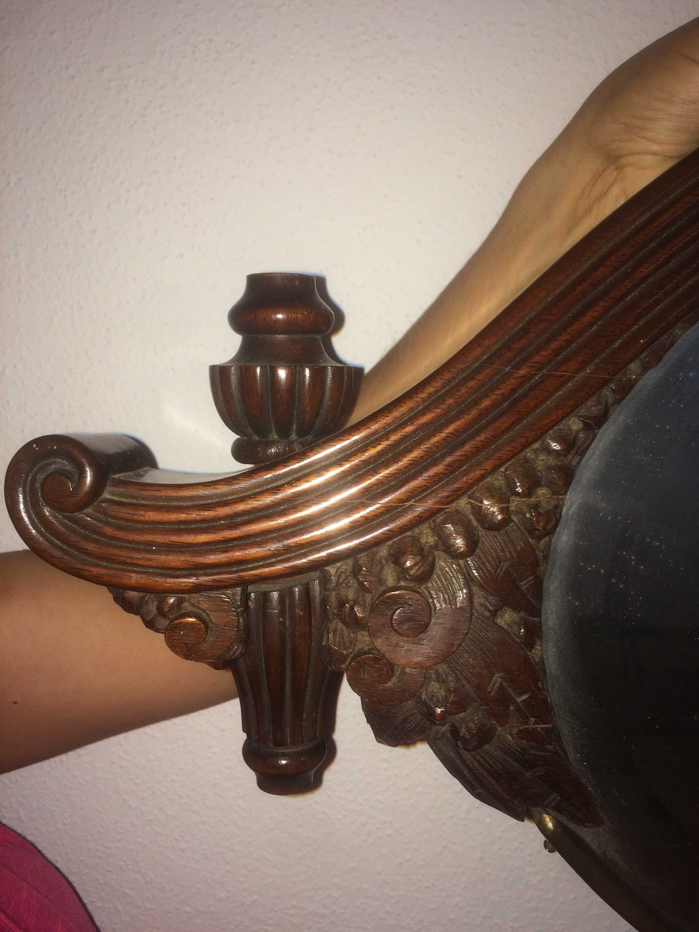 Mesa de apoio e espelho Arte Nova