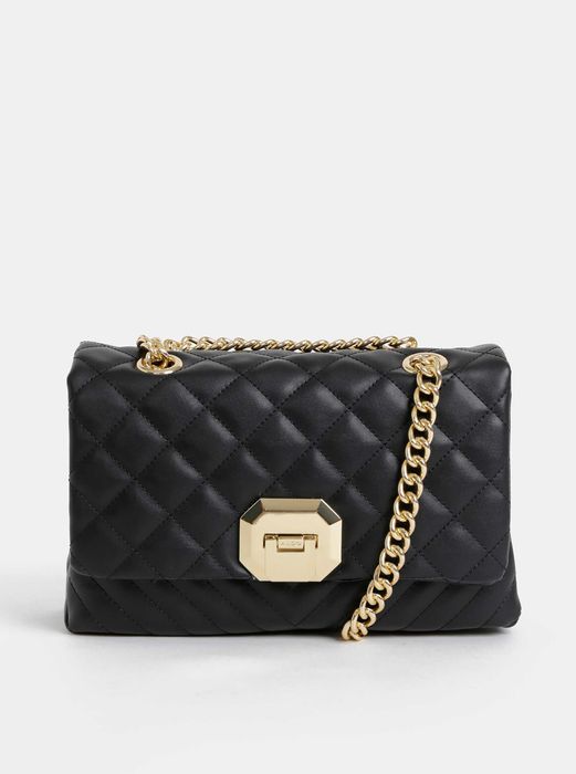 Чорна стьобана сумка через плече ALDO