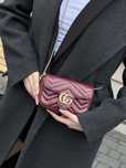 Сумка Gucci GG Marmont Super Mini Shoulder Bag шкіра | бургунді