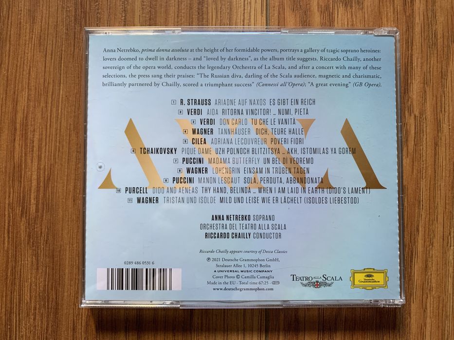 Anna Netrebko - Amata Dalle Tenebre - cd - Deutsche Grammophon