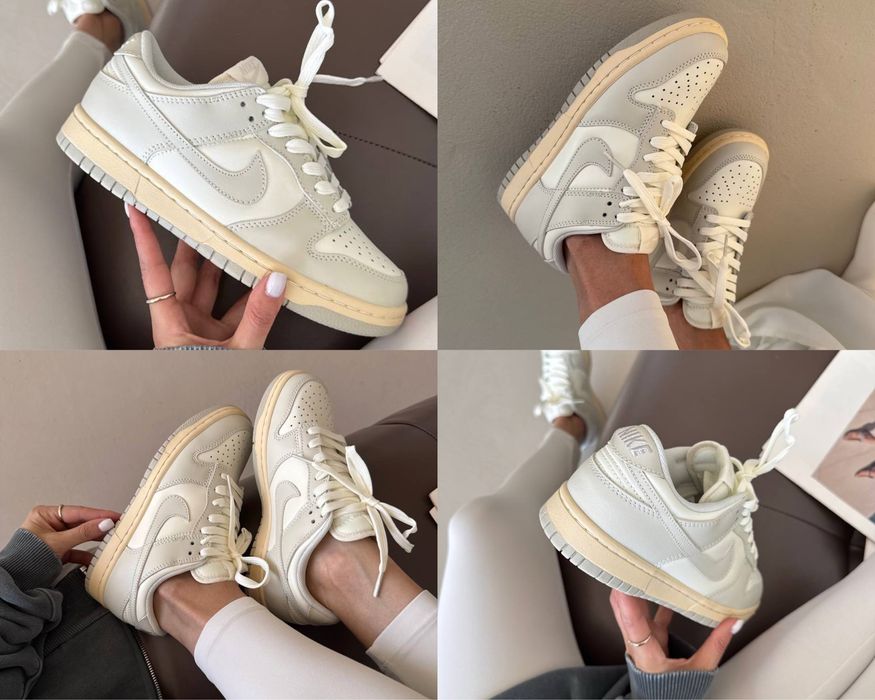 БЕЗ ПЕРЕДОПЛАТ‼️ Жіночі кросівки Nike Sb Dunk BONE LEATHER данк сірі