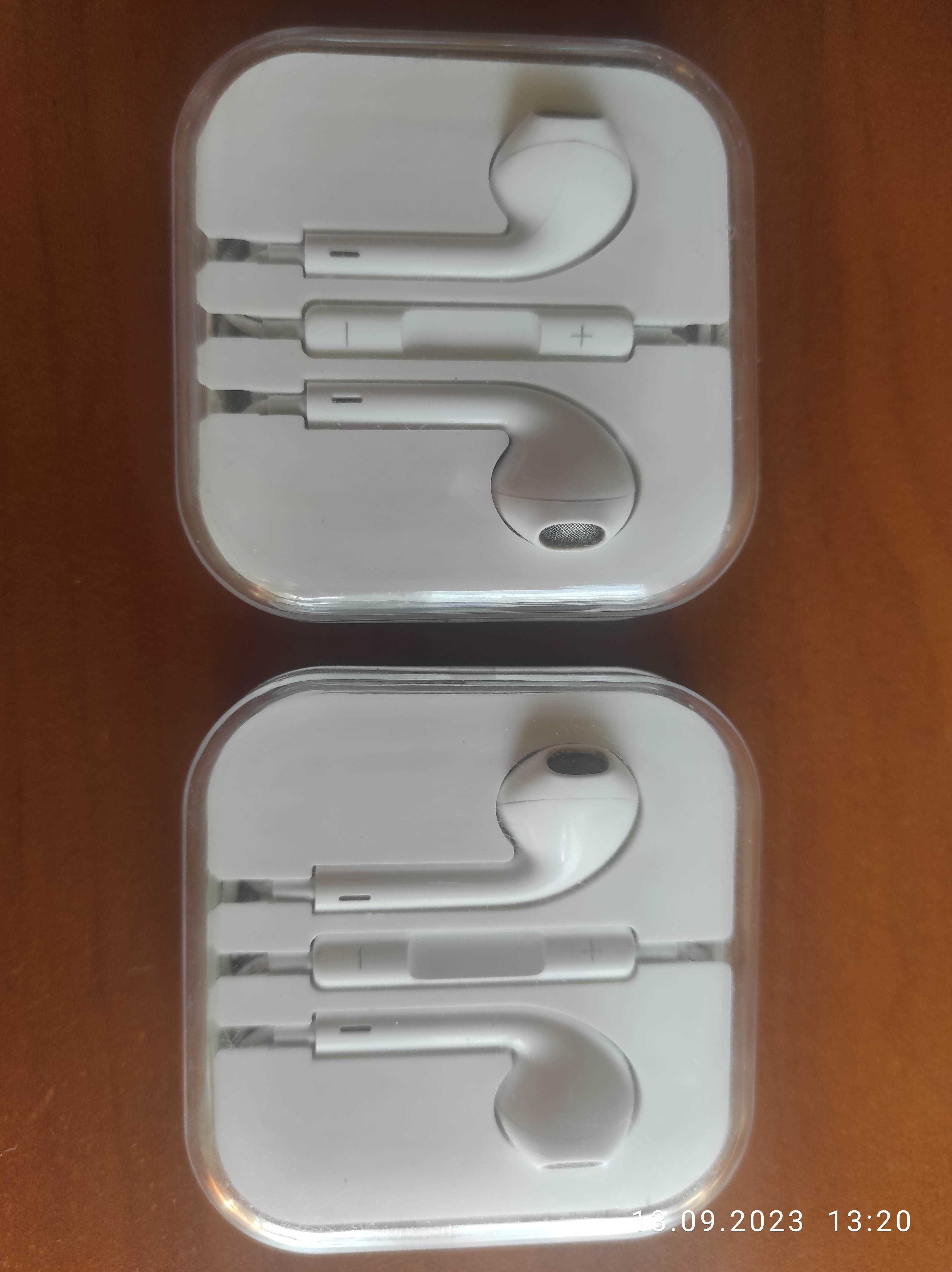 Наушники Apple iPhone EarPods 3,5 мм, оригинал (цена за 2 пары)