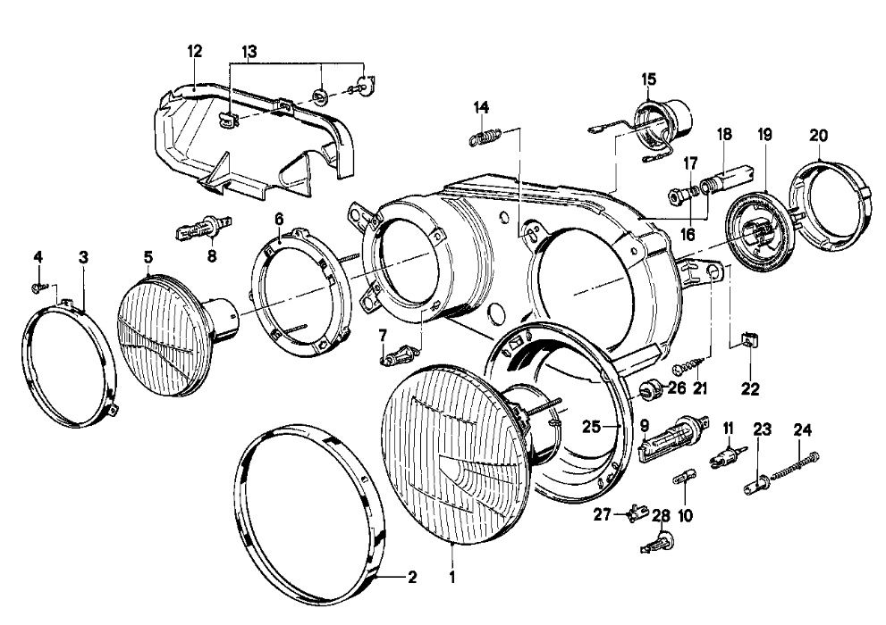 BMW E12 E21 E28 E24 E23 E30 Защитный колпак фар, BMW 63121372732