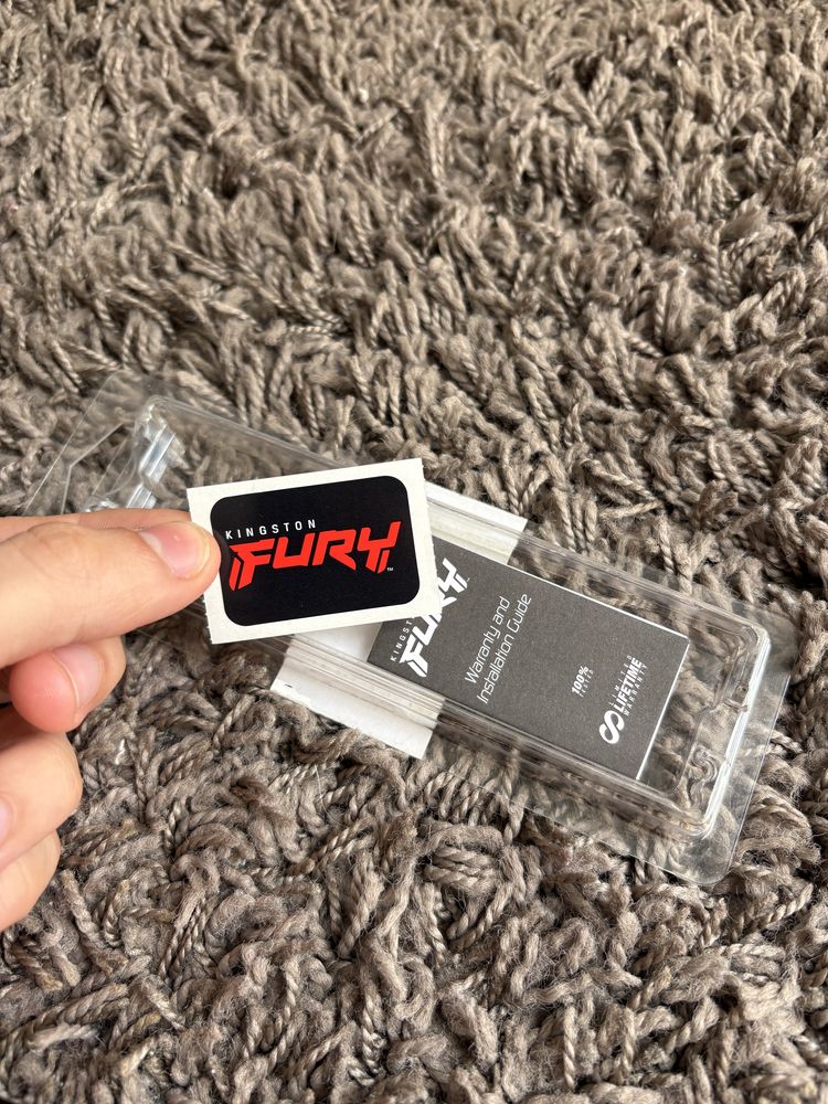 Memória RAM Kingston 1*32GB DDR5 4800MHz Fury Beast Black - CL38-38-38