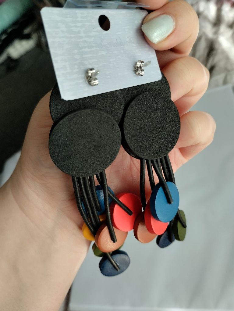 Lekkie długie wiszące kolczyki lekkie awangardowe boho etno