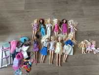 Lalki Barbie plus ubrania i akcesoria