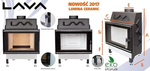 Wkład kominkowy Lumina 12 Ceramic do Rekuperacji DOSTAWA GRATIS!