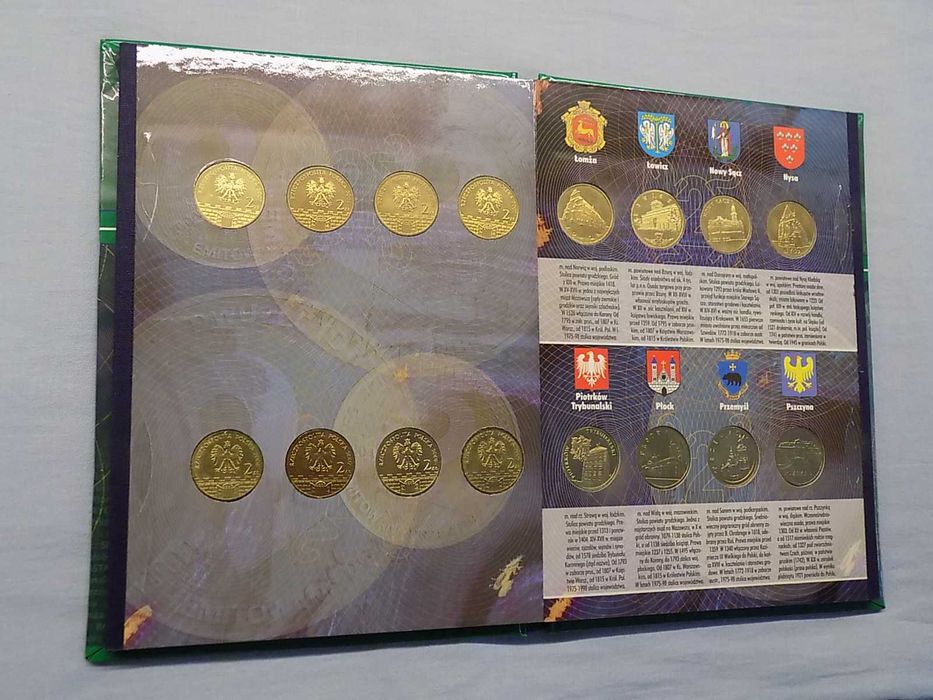 Monety 2 zł.- Historyczne Miasta w Polsce (w albumie) - komplet 32 szt